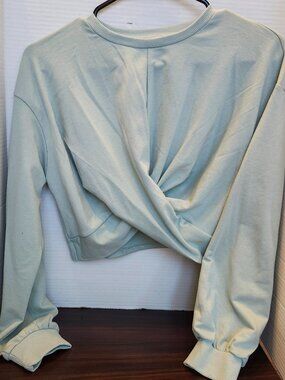 SHEIN, Green, Girl's 11-12, Twist, Pullover Sweatshirt